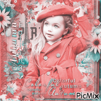 Autumn children girl Paris - Δωρεάν κινούμενο GIF