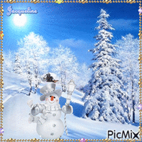 paysage de neige - GIF animé gratuit