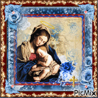 Marie & l'Enfant Jésus animirani GIF