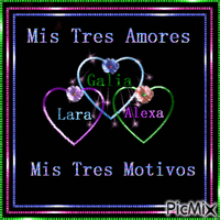 Mis Tres Amores - Ilmainen animoitu GIF
