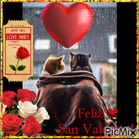 Chats de Saint Valentin !!!! - Ingyenes animált GIF