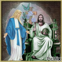 Jésus et Marie. - Δωρεάν κινούμενο GIF