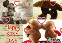 Happy kiss day Gif Animado