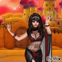 Belly dancer (my 3,125th PicMix) - GIF animé gratuit