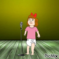 Baby on stage animēts GIF
