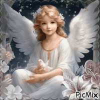 Милый ангел неземной - GIF animado grátis