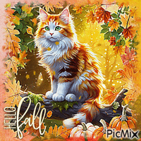Herbstkatze - Gratis geanimeerde GIF