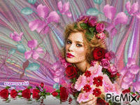 La reine des fleurs анимиран GIF