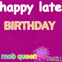 happy birthday mob queen - Zdarma animovaný GIF