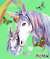Unicorn GIF animata