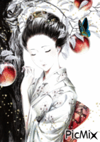 kimono - GIF animasi gratis