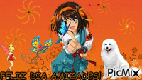Feliz dia amizades - Бесплатный анимированный гифка