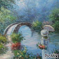 Jardin aquarelle - PNG gratuit