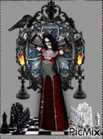 Gothic girl animasyonlu GIF