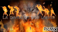 la dama  de los lobos - Безплатен анимиран GIF