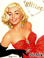 woman in red - GIF animate gratis