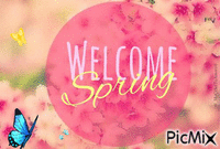 Welcome Spring butterfly - Gratis animerad GIF