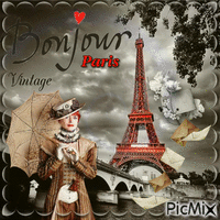 bonjour paris - Zdarma animovaný GIF