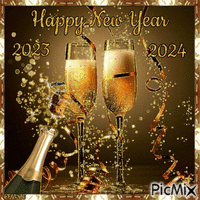 Happy New Year 2023-2024 - Ilmainen animoitu GIF