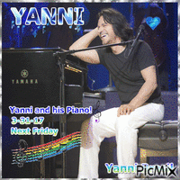 Yanni and his Piano! - Бесплатный анимированный гифка