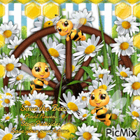 Bees and Flowers-RM-06-06-23 - Nemokamas animacinis gif