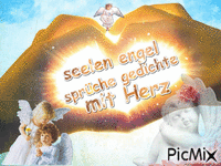 seelen engel ....sprüche gedichte mit herz - Бесплатный анимированный гифка