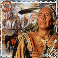 Schauspieler der amerikanischen Ureinwohner animovaný GIF