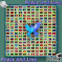 peace & love GIF animé