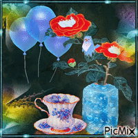 blue vase - Gratis animerad GIF