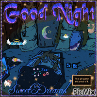 randal good night GIF animasi