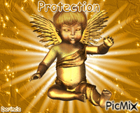 L'ange de la protection. GIF animé