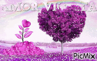 amor violeta - GIF animé gratuit