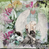 «angel. ange art fantasy animovaný GIF