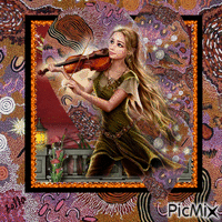 Violin girl! - Free animated GIF
