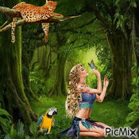 Jungle fairy animovaný GIF