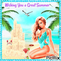Wishing You a Great Summer - GIF animado grátis