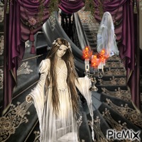 Ghostly Staircase - GIF animé gratuit