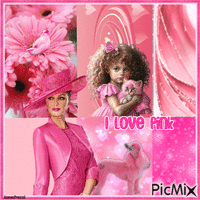 Meine Lieblingsfarbe--Pink анимированный гифка