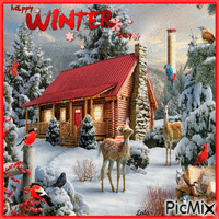 Happy Winter Day. Animated GIF