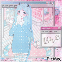 anime girl love letter - Nemokamas animacinis gif