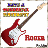 Happy Birthday Roger - Darmowy animowany GIF