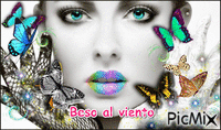 Beso al viento - Бесплатный анимированный гифка