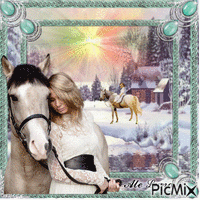 Cavalli e colori pastello - Ingyenes animált GIF