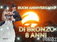 BUON ANNIVERSARIO DI BRONZO 8 ANNI Animated GIF