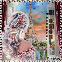 Blick auf den Eiffelturm - Бесплатный анимированный гифка