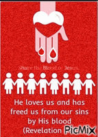 The blood of Jesus - Бесплатный анимированный гифка