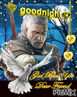 Goodnight from Geralt <3 animirani GIF