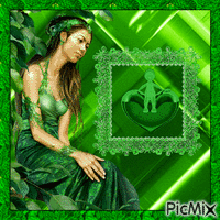 Woman Green Tones - Δωρεάν κινούμενο GIF