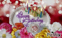 Happy Birthday Cake анимированный гифка