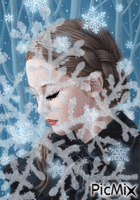 Mujer hielo animeret GIF